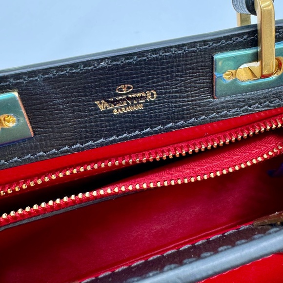 VALENTINO GARAVANI Rockstud Alcove Mini Leather Double Handle Bag - Picture 9 of 9